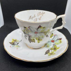 Vintage Royal Gregg Dogwood Souvenir Bone China Cup and Saucer
